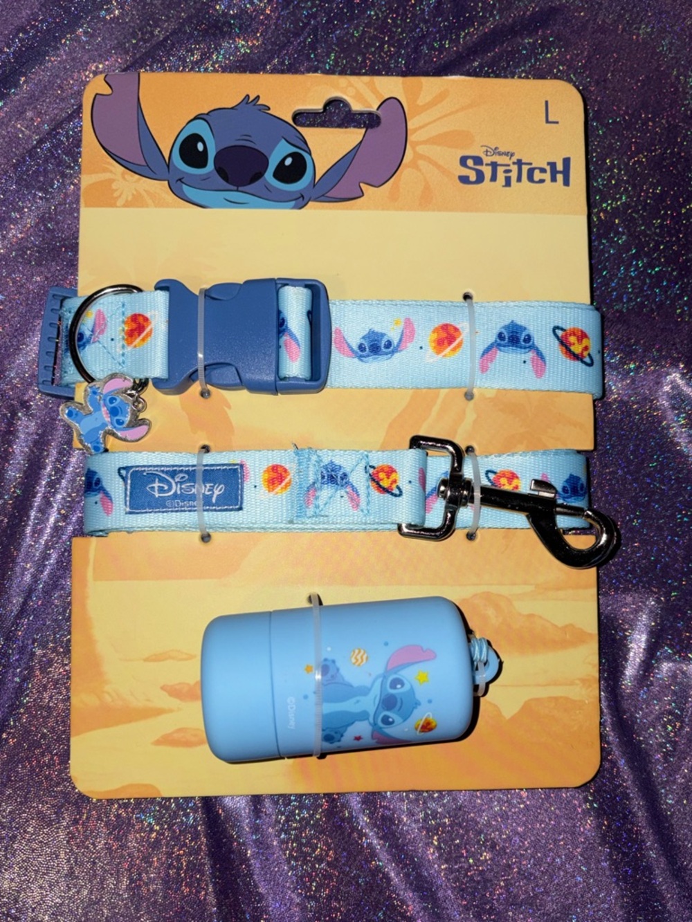 Disney Stitch Dog Collar Set
